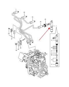 Fuel Injector 4pcs  K9006422 for Doosan B55W-2 DX55W E55W DX60R DX80R