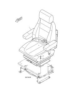 Seat With Suspension K1030598 220110-00062 for Doosan B55W-2 DX53W DX55 DX55W DX60R DX80R E55W E60 E80