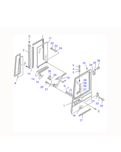 Side Door Assy 201-54-00520 203-54-00151 for Komatsu Excavator PC100-3 PC120-3 PC150-3 PC60-5 PC80-3 PW100-3 PW150-1 PW60-3