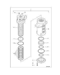 Swivel joint Assy 7006067 for Bobcat Excavator E60 E62 E63 E80 E85