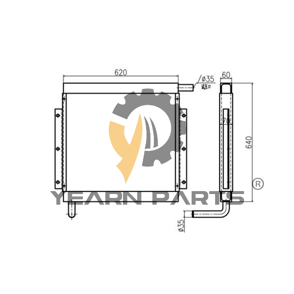 hydraulic-oil-cooler-for-kato-excavator-hd450-7