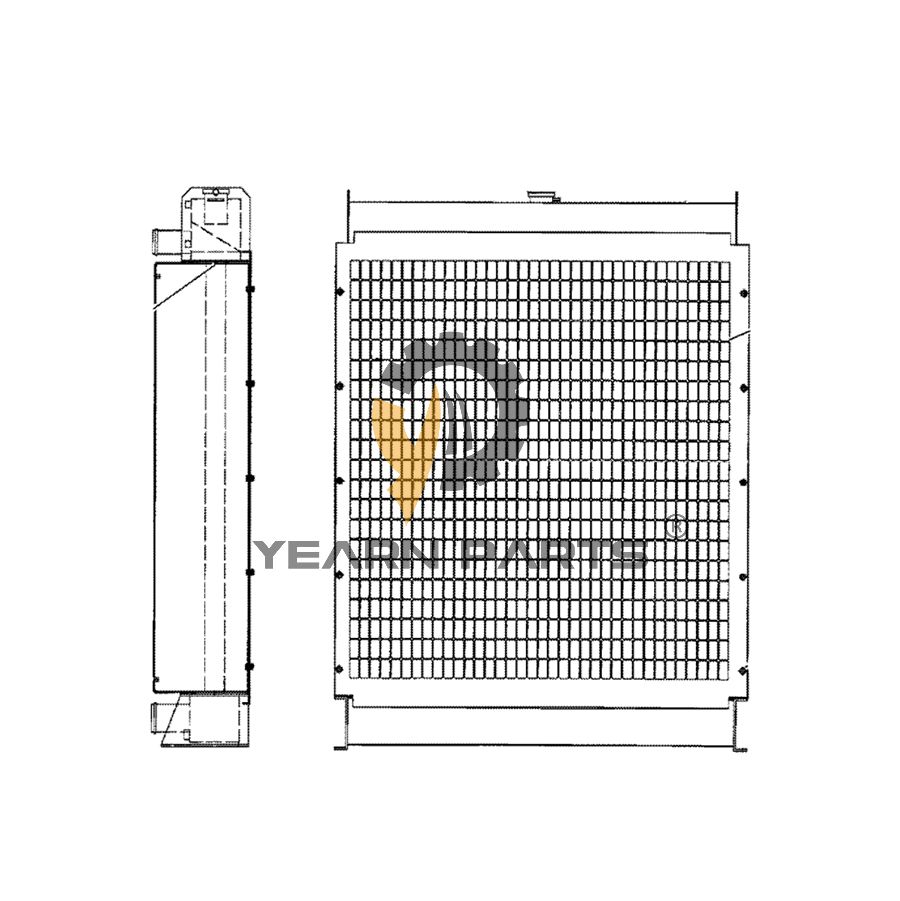 Water Tank Radiator 142-1928 1421928 for Caterpillar Generator CAT 3406C