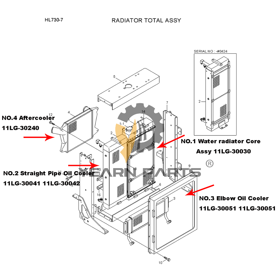 water-radiator-core-ass-y-11lg-30030-11lg30030-for-hyundai-wheel-loader-hl730-7-hl730tm-7