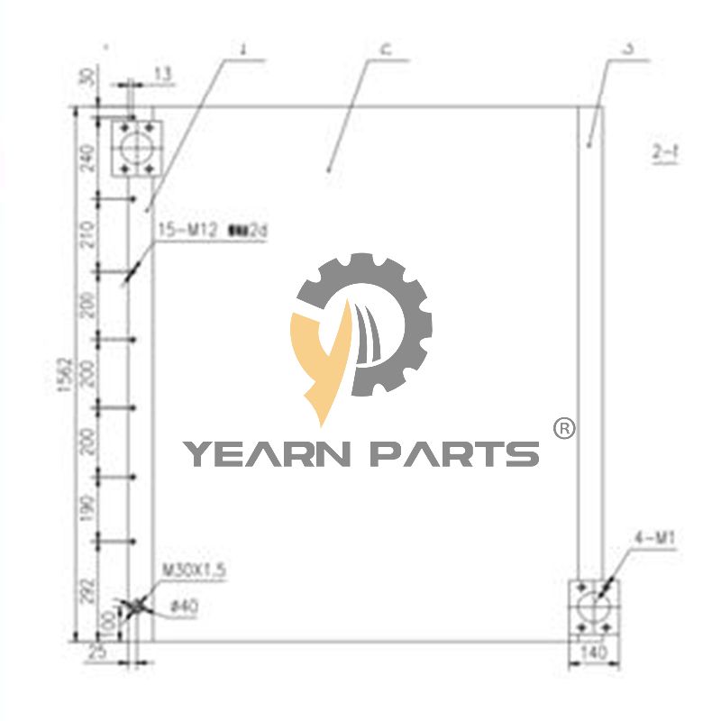 Hydraulic Oil Cooler VOE14625606 for Volvo Excavator EC950E
