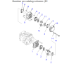 Hydraulic Gear Pump 705-41-07500 7054107500 for Komatsu Excavator PC35MR-3