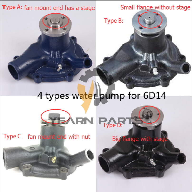 Water Pump VAME039974 ME039974 for Kobelco K904C K907B K907C YS750-2 K907D K907LC Mitsubishi Engine 6D14 6D15