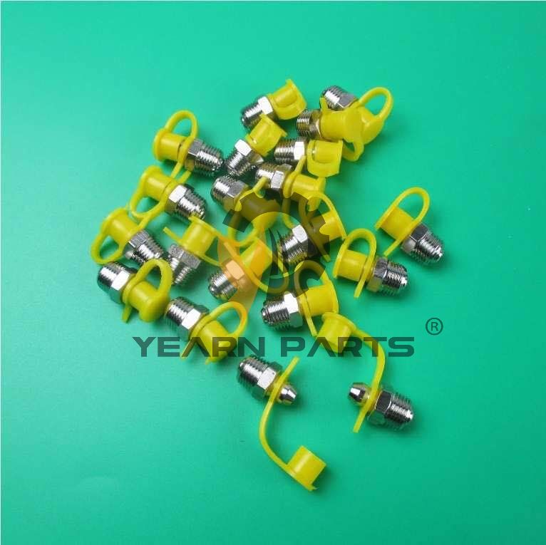20 PCS Hight Quality Grease Gun Copper Iron Fitting With M6/M8/M10/M12 Straight Head Elbows Head