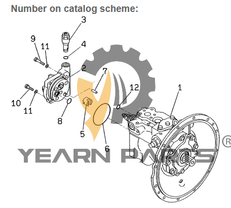 Hydraulic Gear Pump 704-24-24430 7042424430 for Komatsu Mobile Crusher and Recycler BR100R-1 BR100RG-1 BR100J-1