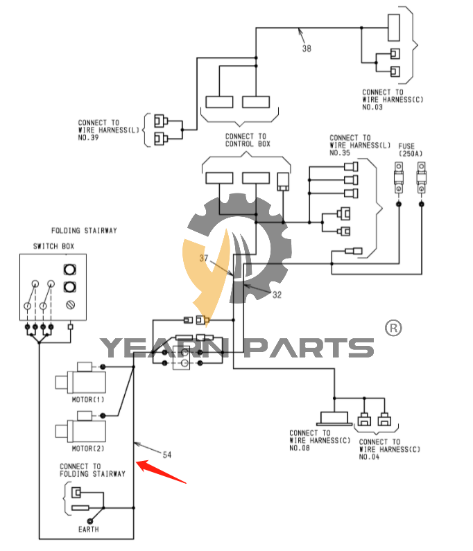 Wiring Harness 3113493 for Hitachi Excavator EX5500-6 EX5500E-6 EX5600-6BH EX5600-6LD