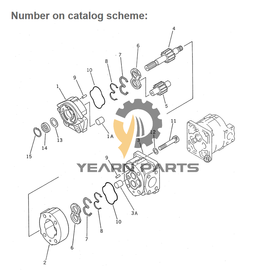 Hydraulic Pump 705-51-11020 7055111020 for Komatsu Wheel Loader WR8-1 WA70-1